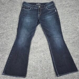 Silver Jeans Co Suki Bootcut Jeans Womens 16P Short Dark Wash Stretch Denim